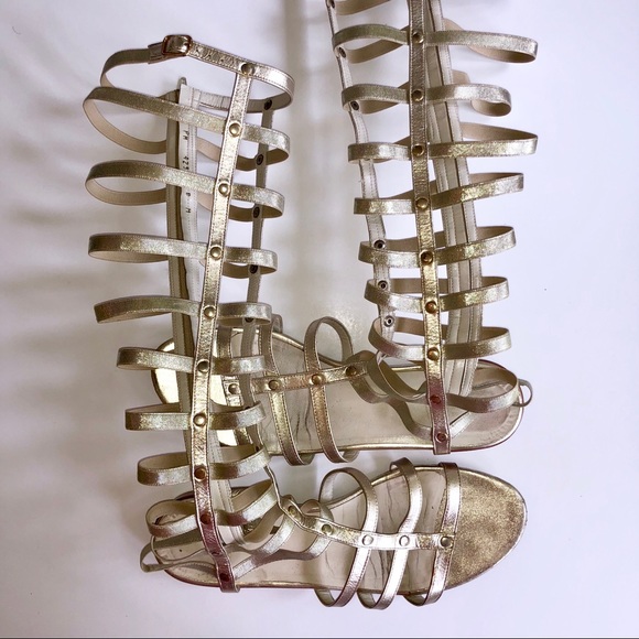 Stuart Weiztman Metallic gladiator sandals - Picture 2 of 8